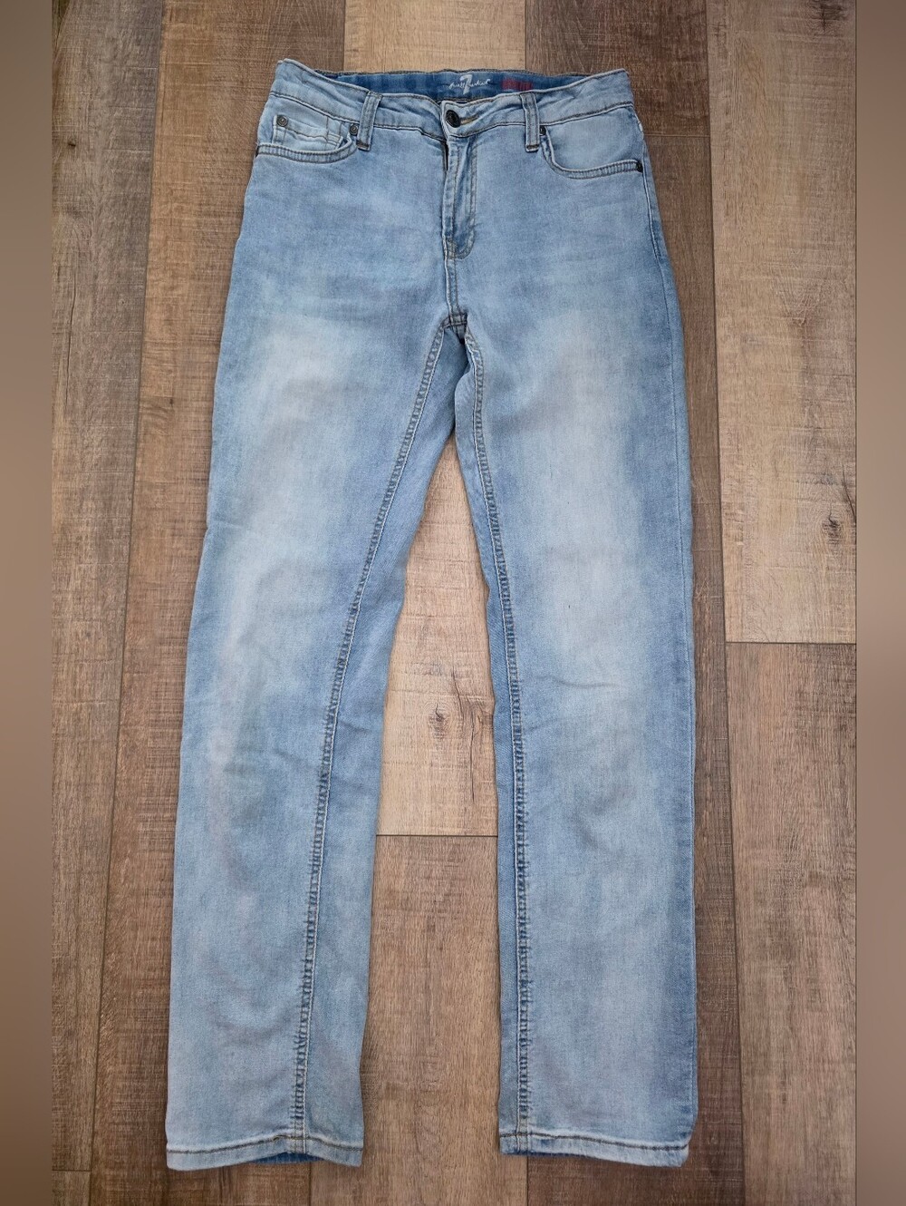 7 For All Mankind Boys Light Wash Straight-Leg Jeans - Size 14
